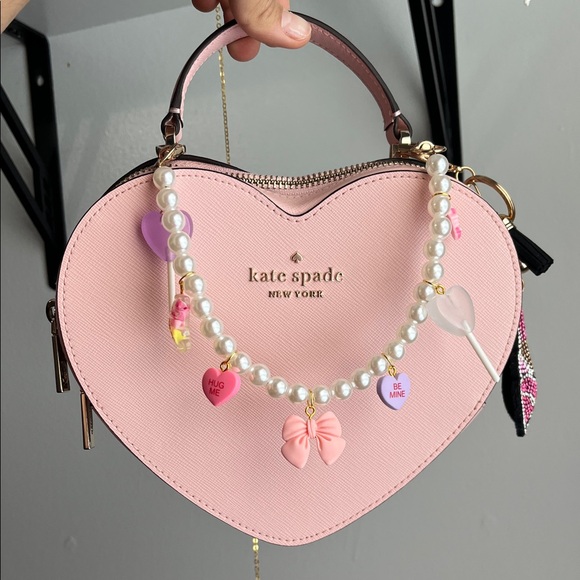 Kate Spade Blush Pink Heart Mini Crossbody Bag - Picture 1 of 12